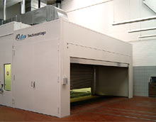 Einplatztrockenofen mit zwei seitlichen Rolltoren